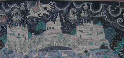 Kota City Palace Fresco Detail