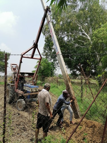 Erecting Utility Pole Jul 2024