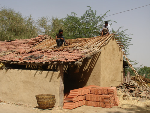 Mending the Hut Roof