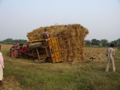 Overturned Rice Pral Trolley