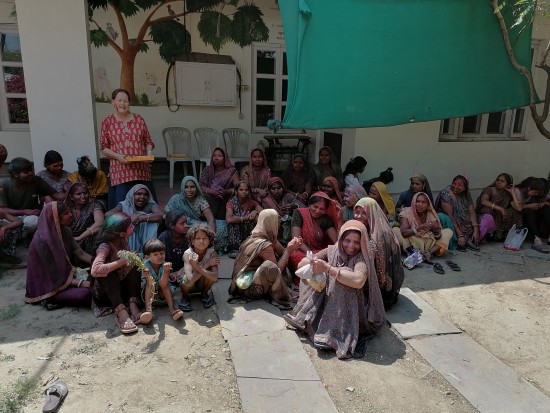 Women and Children Greeting Us on Holi Mar 2025
